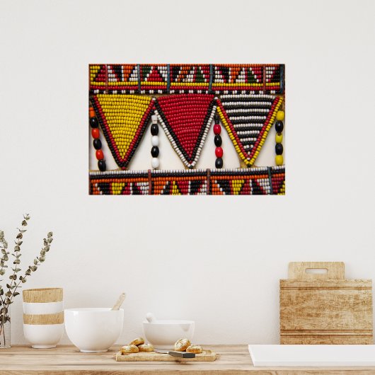 Maasai Tribal Beadwork Poster (Keuken)
