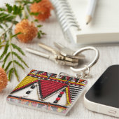 Maasai Tribal Beadwork Sleutelhanger (Voorkant Rechts)