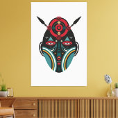 Maasai Tribal Mask Canvas Afdruk (Insitu (Woonkamer))