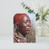 Maasai Warrior-2 Briefkaart (Staand voorkant)