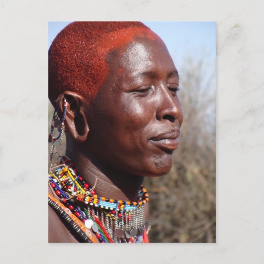 Maasai Warrior-2 Briefkaart (Voorkant)