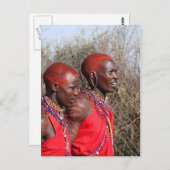 Maasai Warrior-3 Briefkaart (Voorkant / Achterkant)