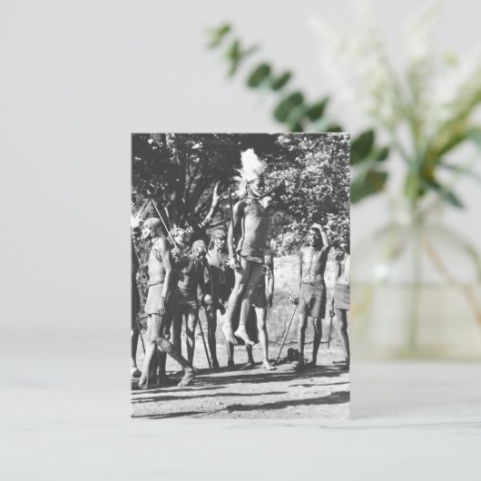 Maasai Warrior Jumping Competition Briefkaart (Staand voorkant)