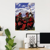 MAASAI WARRIOREN POSTER (Thuiskantoor)