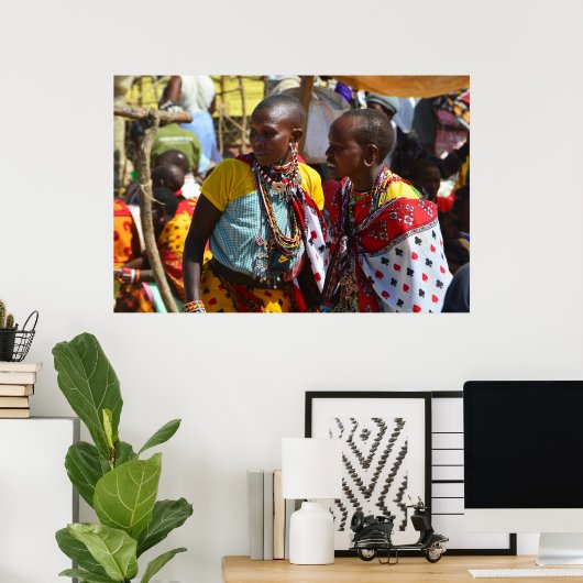 Maasai Women Poster (Thuiskantoor)