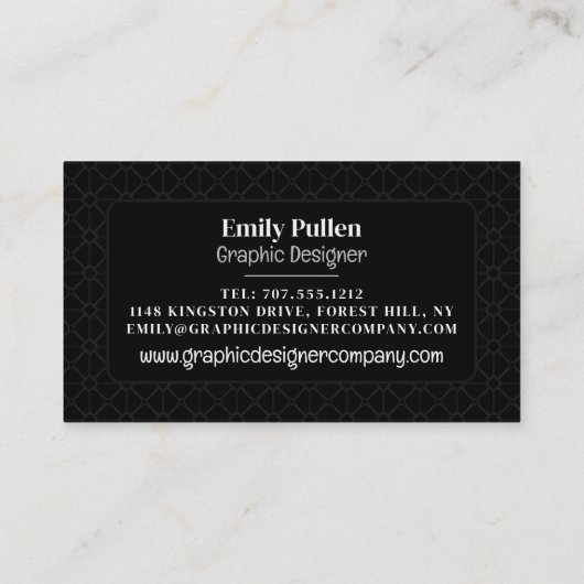 Maasje Grafisch, Grafische Ontwerper Visitekaartje (Achterkant)