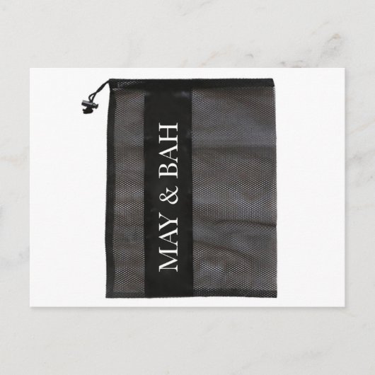 Maasje, polyester Mathaas Bag, Logo Print Mesh Bag Briefkaart (Voorkant)