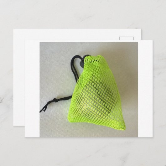 Maasje Vegetable Packing Bag, Maesh Drawstring Bag Briefkaart (Voorkant / Achterkant)