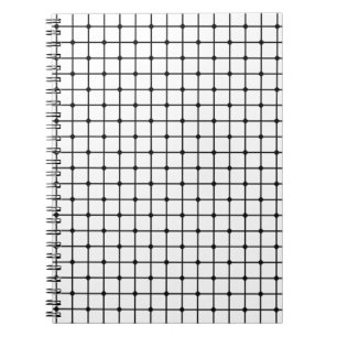 Maaspatroon monochroom geometrisch notitieboek