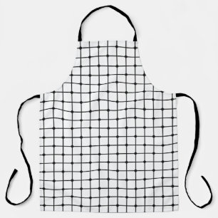 Maaspatroon monochroom geometrisch schort