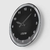 Maasstaal Metaal en Zwart afdrukken Grote Klok (Hoek)