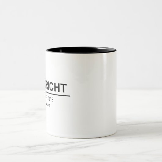 Maastricht Coordinaten - Maastricht Coordinates Tweekleurige Koffiemok (Center)