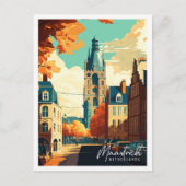 Maastricht Nederland vintage reisillustratie Briefkaart (Voorkant)