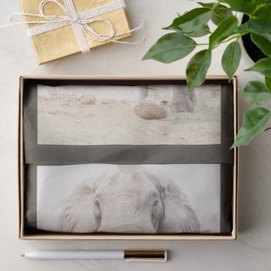 Maat Afrikaanse olifant foto Tissuepapier (Geschenk)