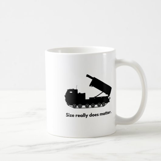 Maat doet er echt toe Mlrs Sticker Koffiemok (Rechts)