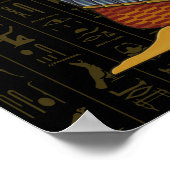 Ma'at Goddess op Hieroglyphs Poster (Hoek)