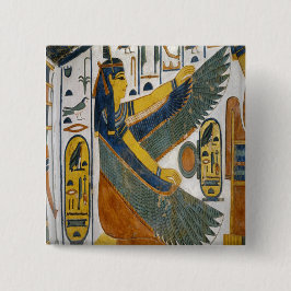 Maat Goddess van moraal en waarden oud Egypte Vierkante Button 5,1 Cm