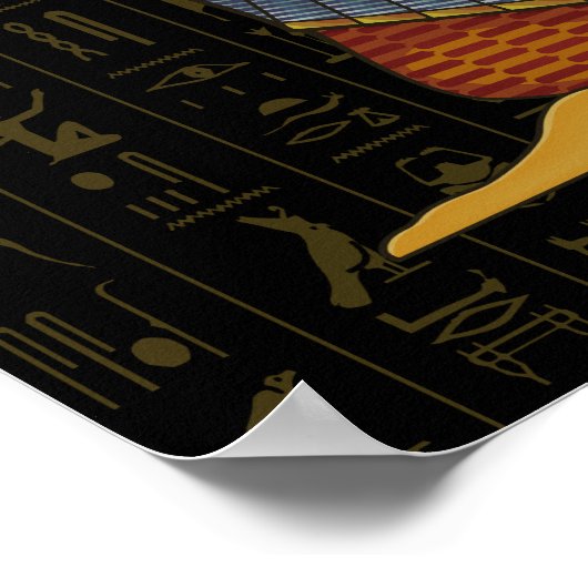 Ma'at Godin Op Hiërogliefen Poster (Hoek)