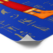 Ma'at Golden Hieroglyphs op blauw Poster (Hoek)