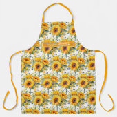 Maat Grote Girly Zonnebloemen Bloemen Schort (Voorkant)