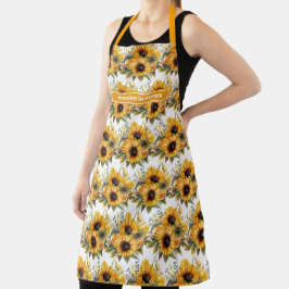 Maat Grote Girly Zonnebloemen Bloemen Schort