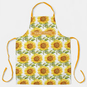 Maat Grote Girly Zonnebloemen Bloemen Schort (Voorkant)