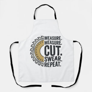 Maat Maat Snijden Zweer Herhaal Zaagblad Shirt Schort