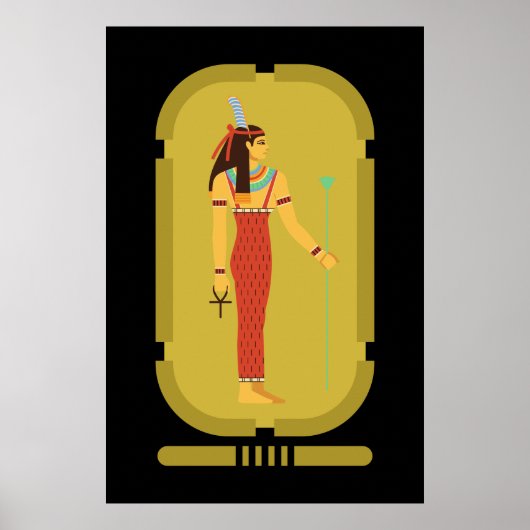 Maat on Gold Cartouche Poster (Voorkant)