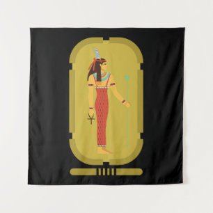Maat Op Gouden Cartouche Wandkleed