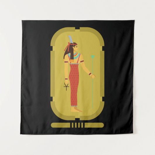 Maat Op Gouden Cartouche Wandkleed (Voorkant)
