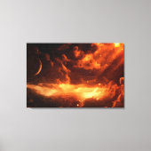 Maat Oranje spuitolie Afdruk Canvas Afdruk (Voorkant)