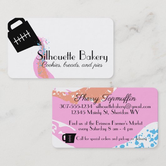 Maatbakkerij bakkerij voor bakkerij visitekaartje (Voorkant / Achterkant)