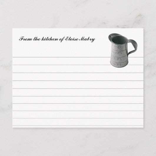  maatbeker - Persoonlijke ontvangkaarten Briefkaart (Voorkant)