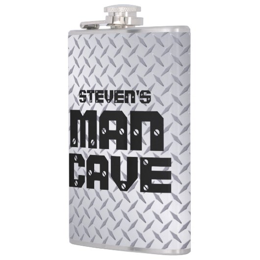 Maatkolf met roestvrij Man Heupfles (Links)