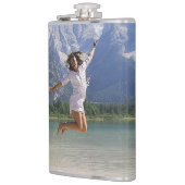 Maatkolf met vinylwikkel heupfles (Links)