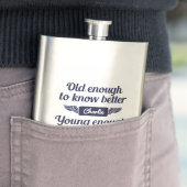 maatkolf "Old & Young" Heupfles (Voorbeeld)