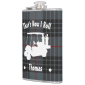 Maatkolf van de vinylwikkel van Golfer Heupfles (Links)