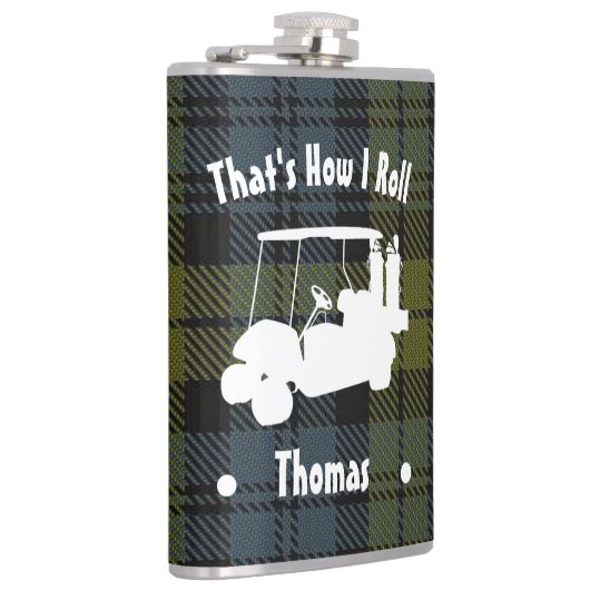 Maatkolf van de vinylwikkel van Golfer Heupfles (Rechts)