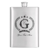 Maatkolf van monogram heupfles (Voorkant)