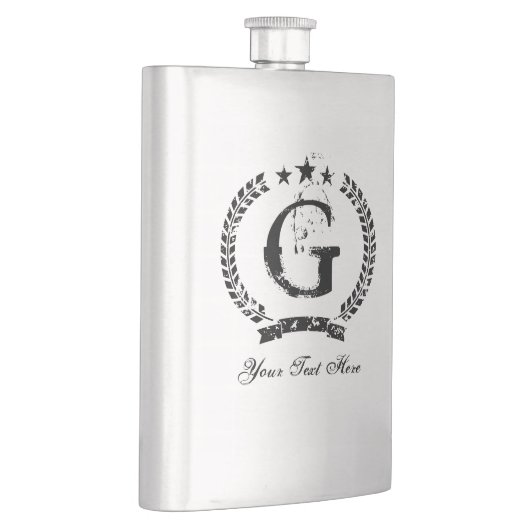 Maatkolf van monogram heupfles (Rechts)