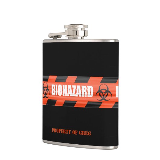 Maatkolf voor biogevaar heupfles (Links)