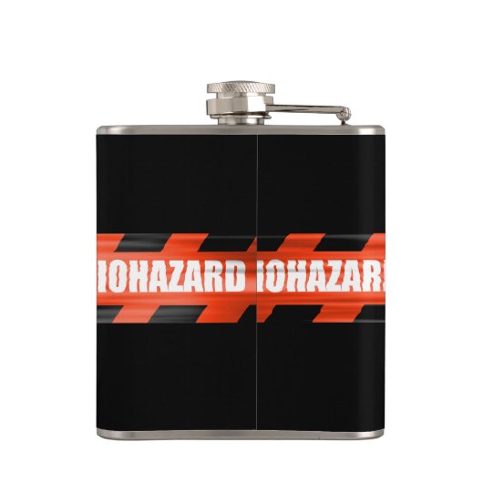 Maatkolf voor biogevaar heupfles (Achterkant)