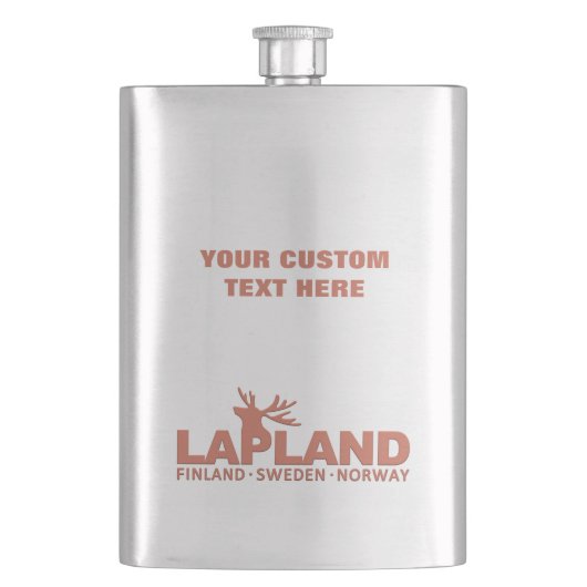 maatkolf voor LAPLAND Heupfles (Voorkant)
