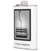 maatkolf voor liften met champagne horizon heupfles (Links)