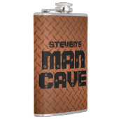 Maatkolf voor Man - koper, diamondplate Heupfles (Rechts)