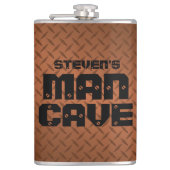 Maatkolf voor Man - koper, diamondplate Heupfles (Voorkant)