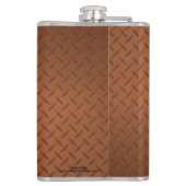 Maatkolf voor Man - koper, diamondplate Heupfles (Achterkant)