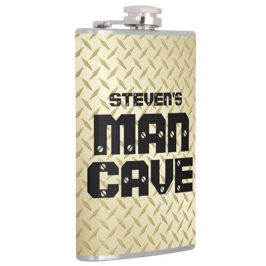 Maatkolf voor Man met Gold Tread-Bord Heupfles (Rechts)