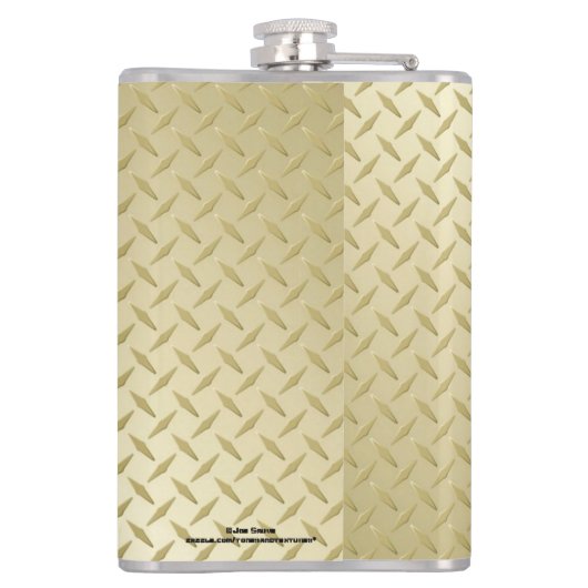 Maatkolf voor Man met Gold Tread-Bord Heupfles (Achterkant)