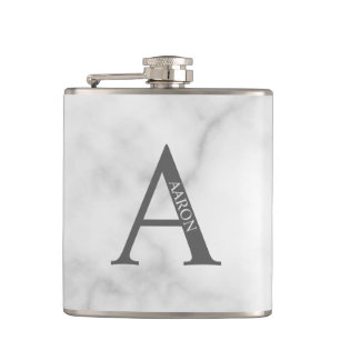 Maatkolf voor monogram en naam heupfles